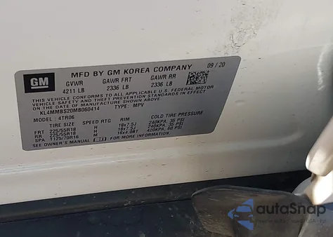 2021 Buick Encore Gx Fwd Preferred from USA, damaged, VIN KL4MMBS20MB060414